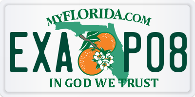 FL license plate EXAP08