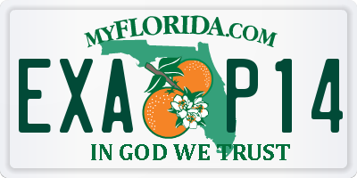 FL license plate EXAP14