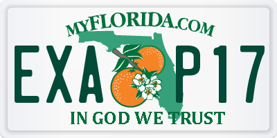 FL license plate EXAP17