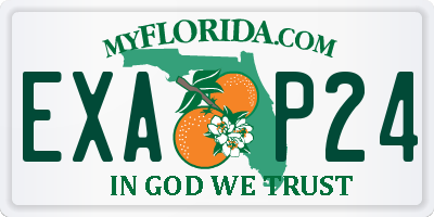FL license plate EXAP24