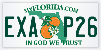 FL license plate EXAP26