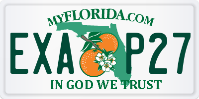 FL license plate EXAP27