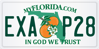 FL license plate EXAP28