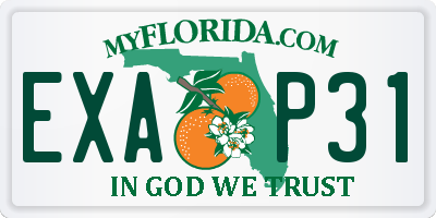 FL license plate EXAP31