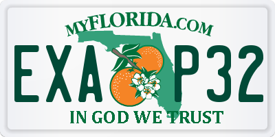 FL license plate EXAP32