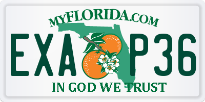 FL license plate EXAP36