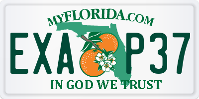 FL license plate EXAP37