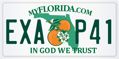 FL license plate EXAP41