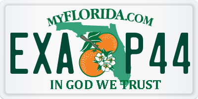 FL license plate EXAP44