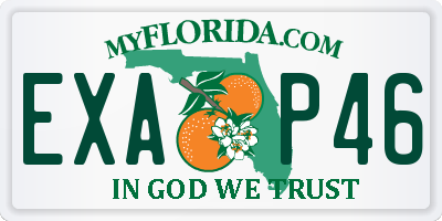 FL license plate EXAP46