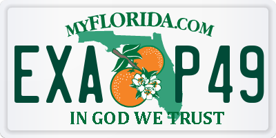 FL license plate EXAP49