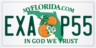 FL license plate EXAP55