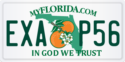 FL license plate EXAP56