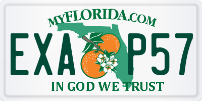 FL license plate EXAP57