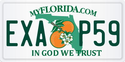 FL license plate EXAP59