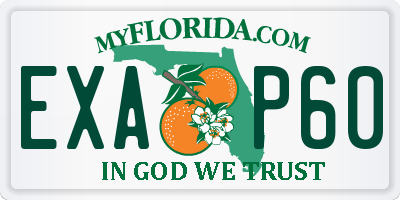 FL license plate EXAP60