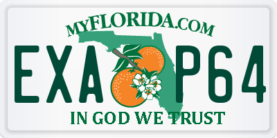 FL license plate EXAP64