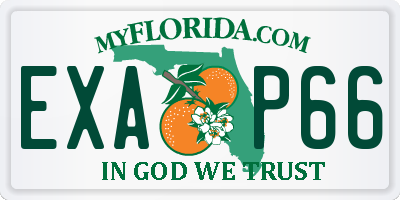 FL license plate EXAP66