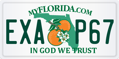 FL license plate EXAP67