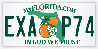 FL license plate EXAP74