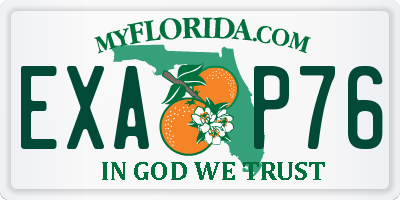FL license plate EXAP76