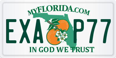 FL license plate EXAP77