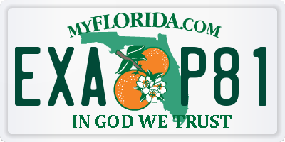 FL license plate EXAP81