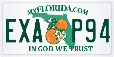 FL license plate EXAP94