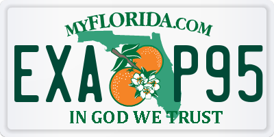 FL license plate EXAP95