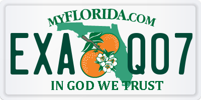 FL license plate EXAQ07