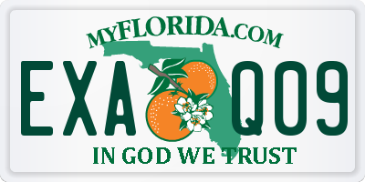 FL license plate EXAQ09