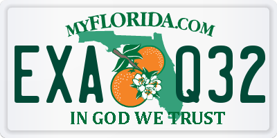 FL license plate EXAQ32