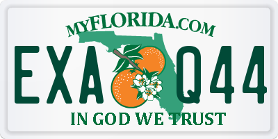 FL license plate EXAQ44