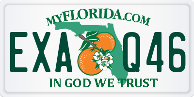FL license plate EXAQ46