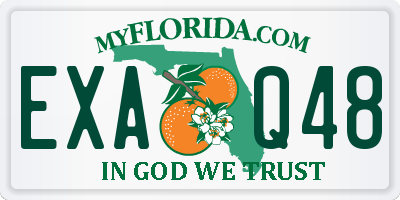 FL license plate EXAQ48