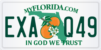 FL license plate EXAQ49