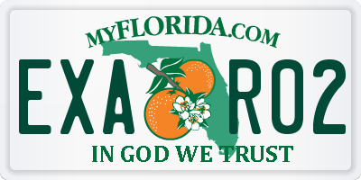 FL license plate EXAR02