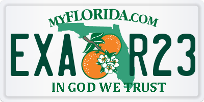 FL license plate EXAR23