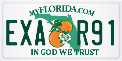 FL license plate EXAR91