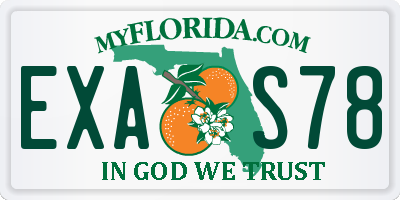 FL license plate EXAS78