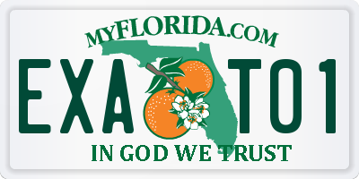 FL license plate EXAT01