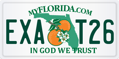 FL license plate EXAT26