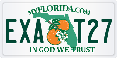 FL license plate EXAT27