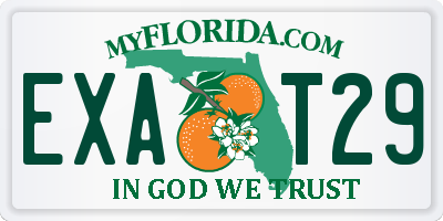 FL license plate EXAT29