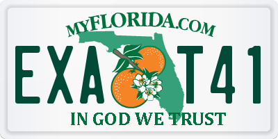 FL license plate EXAT41