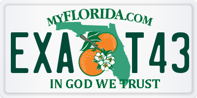 FL license plate EXAT43