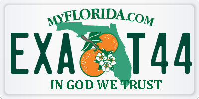 FL license plate EXAT44