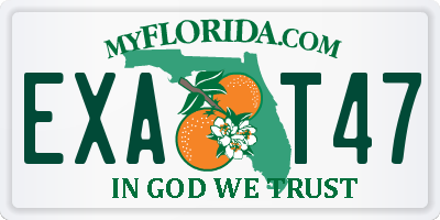 FL license plate EXAT47
