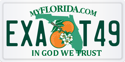 FL license plate EXAT49