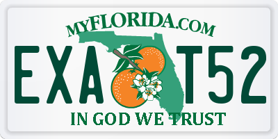 FL license plate EXAT52